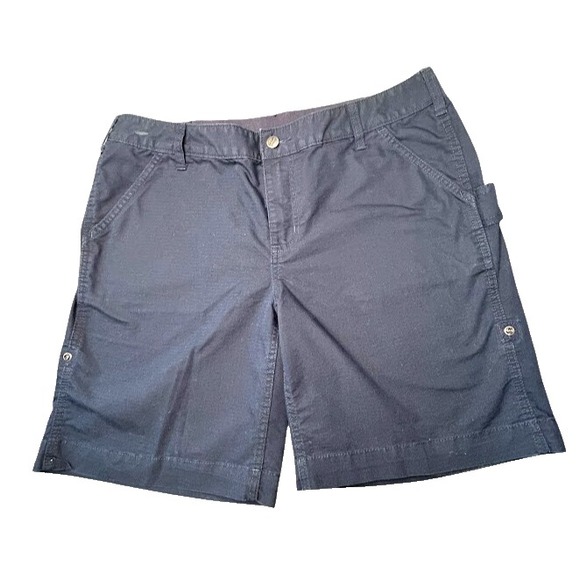 Carhartt Pants - Carhartt Force Work Shorts Womens Size 16 Navy Blue Original Fit Comfort Stretch